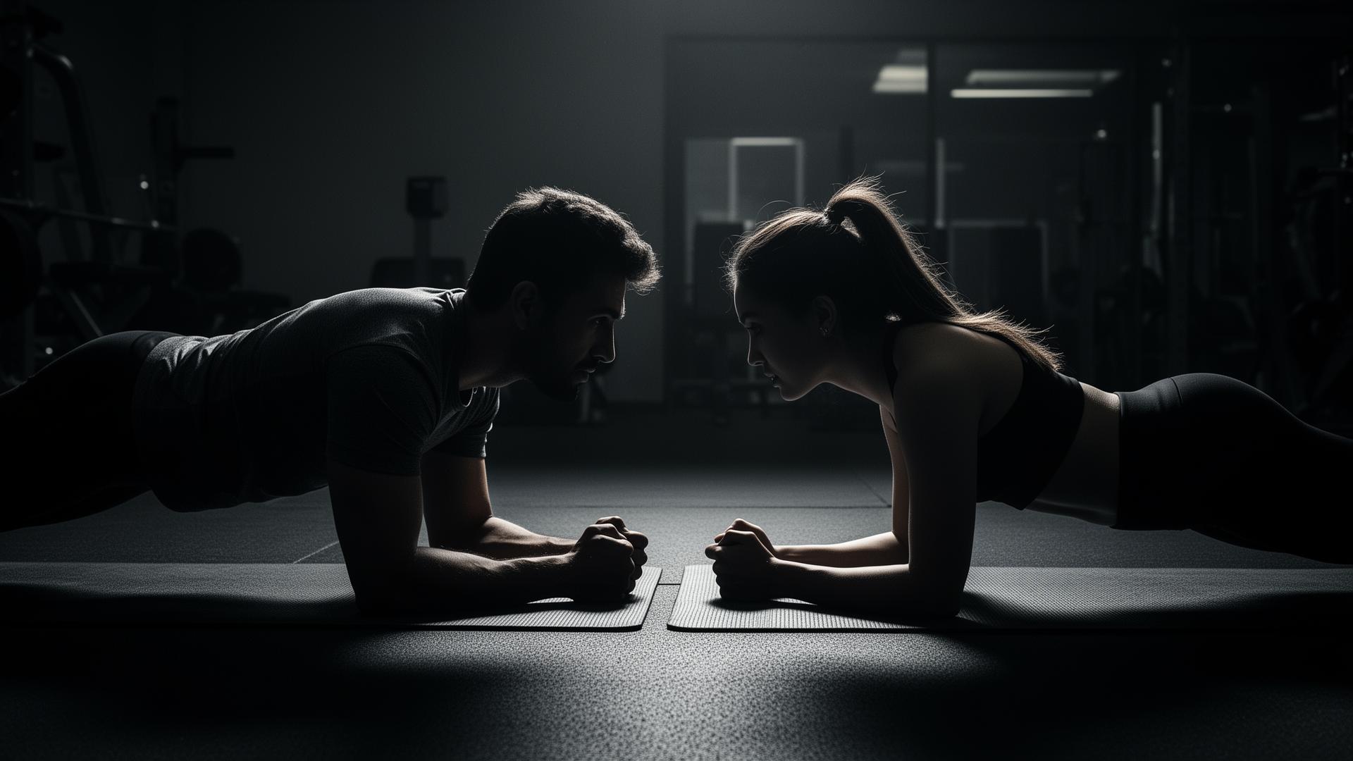 Couple training together